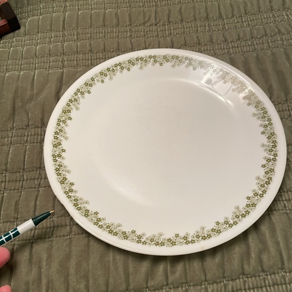 CORELLE SPRING BLOSSOM Green Crazy Daisy Dinner Plates Set of 2 Green & White - Picture 8 of 9